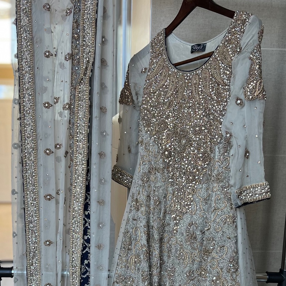 Gorgeous Indian Pakistani Bridal Designer Gown Kameez Xs  Wedding Shaadi